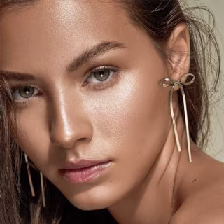 Gold Bow Earrings