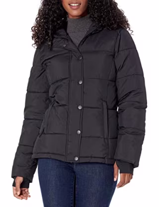 Women's Heavyweight Long-Sleeve Hooded Puffer Coat