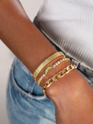 NFL Gold Tennis Bracelet