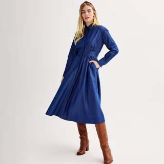 Chambray Long Dress