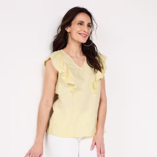 Sleeveless Ruffle Top