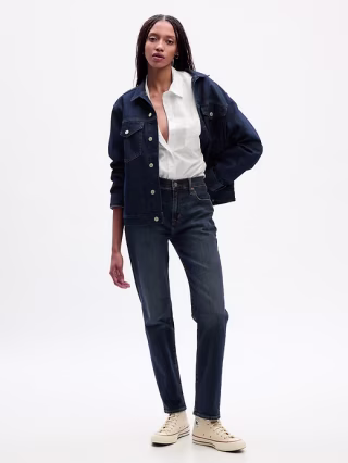 Mid Rise Girlfriend Jeans