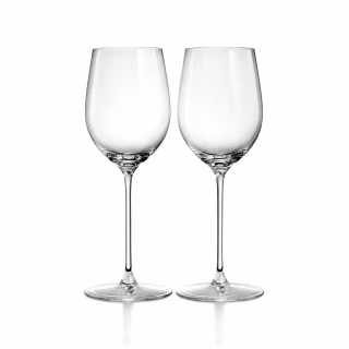 White Wine Glasses in Crystal Glass