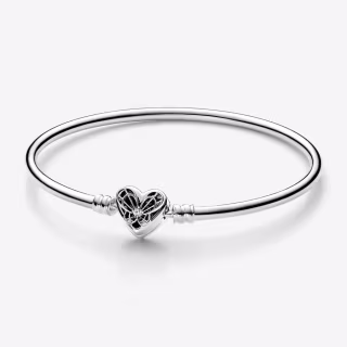 Heart & Butterfly Bangle