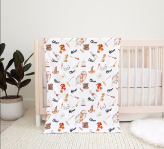 Personalized Wizard Baby Blanket