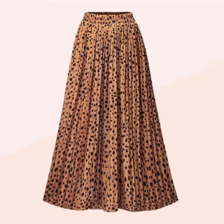 Midi Length High Waisted Skirt