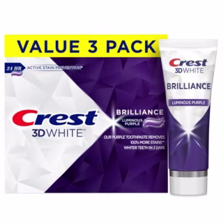 Crest 3D White Brilliance Luminous Purple Teeth Whitening Toothpaste