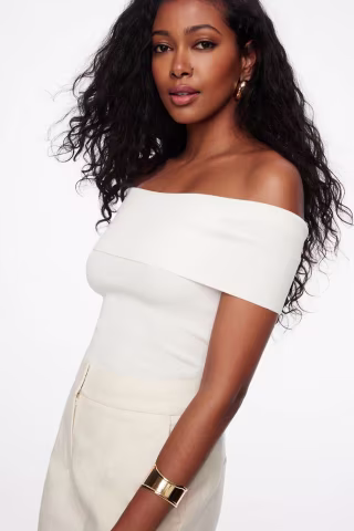 Fold Over Off Shoulder Top