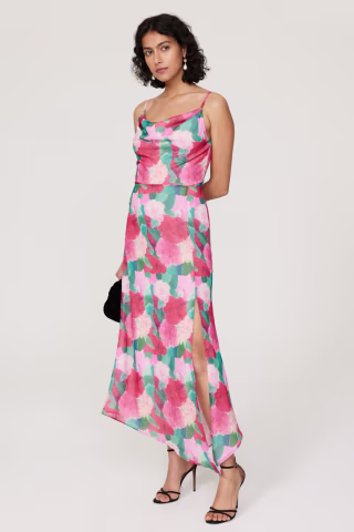 Cowl Neck Midi Dress