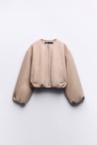 Soft Pocketed Bomber Jacket