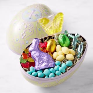 Large Yellow Filled Egg Tin