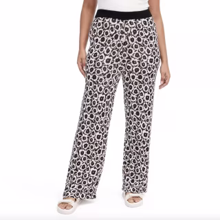 High Waisted Neutral Sweaterknit Poppy Flare Pants
