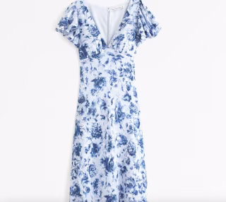 Ruffle Sleeve Slip Maxi Dress