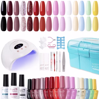 Gel Nail Polish Kit with UV Lamp