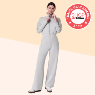 Spanx AirEssentials Long Sleeve Wide Leg Jumpsuit