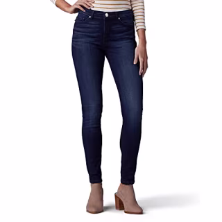 Lee Women's Sculpting Slim Fit Skinny Leg Jean, Nightingale, 14 Medium