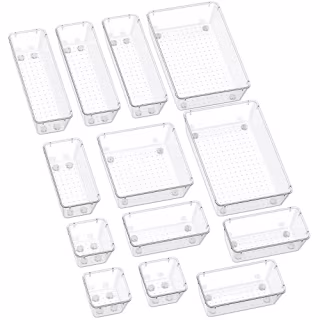 SMARTAKE 13-Piece Drawer Organizers