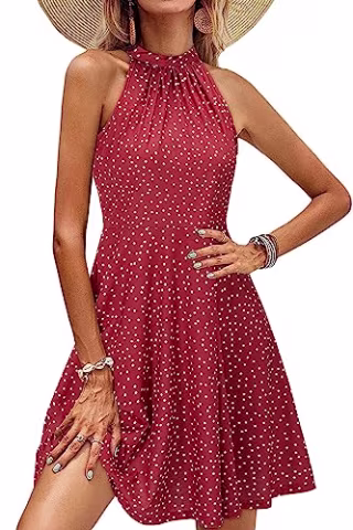 Halter Neck Floral Dress