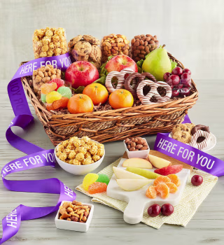 “Here for You” Fruit and Sweets Gift Basket