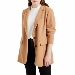 Plus Size Long Tailored Blazer