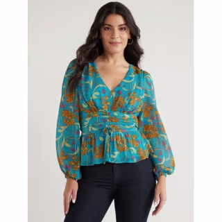 Chiffon Peplum Top