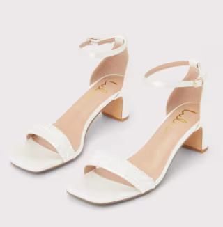 Kainda Beaded Ankle Strap Heels