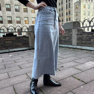 Elstaroa High-Waisted Denim Jean Skirt
