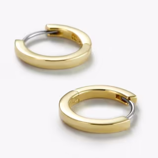14K Gold Huggie Hoop Earrings