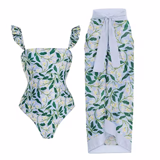 One-Piece Swimsuit with Coverup