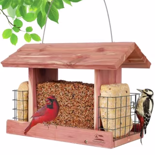 Solution4Patio Cedar Bird Feeder 