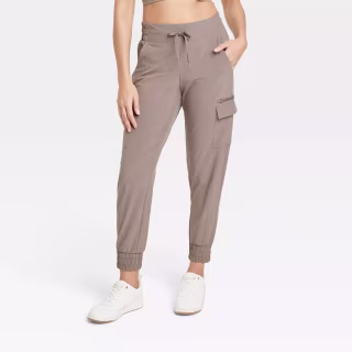 Flex Woven Mid-Rise Cargo Joggers