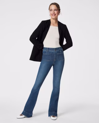 Patch Pocket Flare Jeans