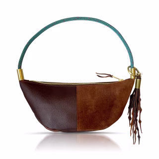 Wildwood Oyster Co. Brown Leather Sling Bag