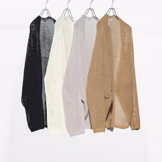 Mesh Long-Sleeve Cardigan