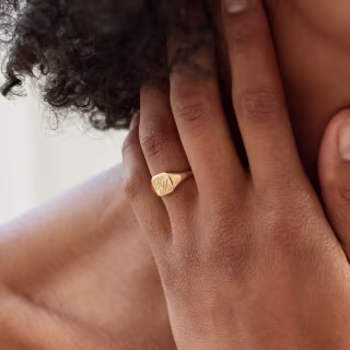 Personalized Square Signet Ring