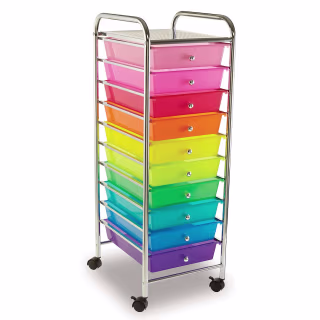 10-Drawer Rolling Cart