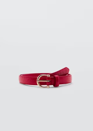 Animal Print Effect Belt