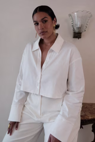 Julianna Cotton Button Up Shirt