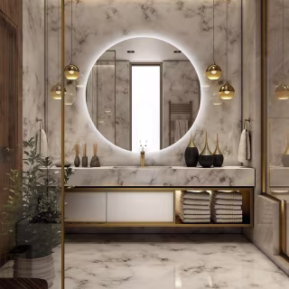Modern & Contemporary Lighted Fog Free Bathroom / Vanity Mirror