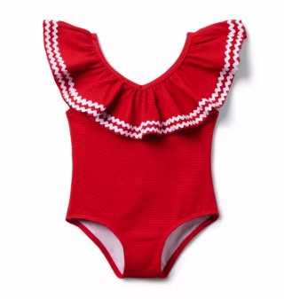 Recycled Ric Rac Ruffle Swimsuit