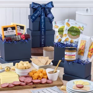 GourmetGiftBaskets.com Father's Day Meat & Cheese Tower