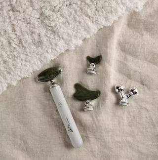 Jade Cooling and Vibrating Facial Roller Kit (6 Piece)