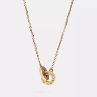 Interlocking Open Circle Pendant Necklace