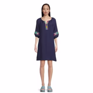 Embellished Peasant Dress