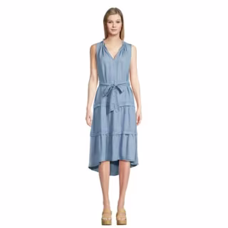 Sleeveless Tiered Midi Dress