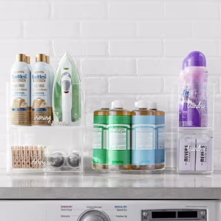 5-Piece Clear Laundry Organizing System