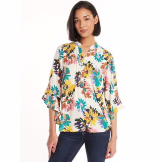 Ruffle Sleeve Pleated V-Neck Blouse