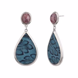 Embossed Teardrop Earring