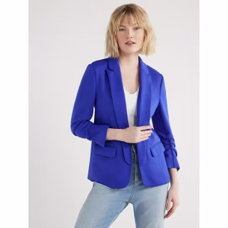Relaxed Scuba Knit Blazer 