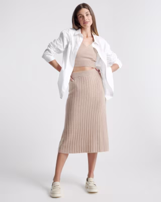 Mongolian Cashmere Midi Skirt